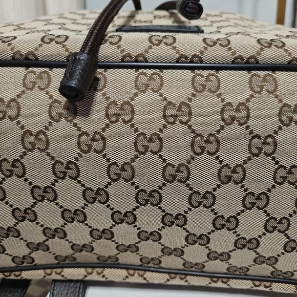 Gucci Brown Monogram Drawstring Backpack - Picture 8 of 15